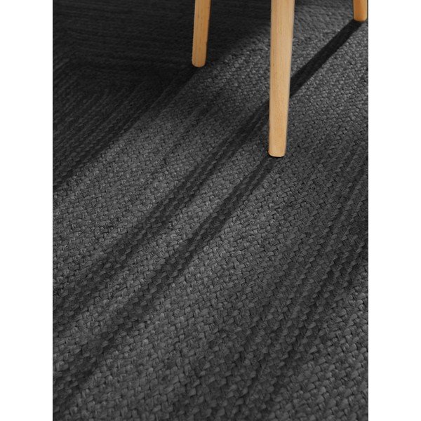 Covor tip traversă negru reversibil/țesut manual din iută 80x200 cm Juno – Hanse Home-image-4