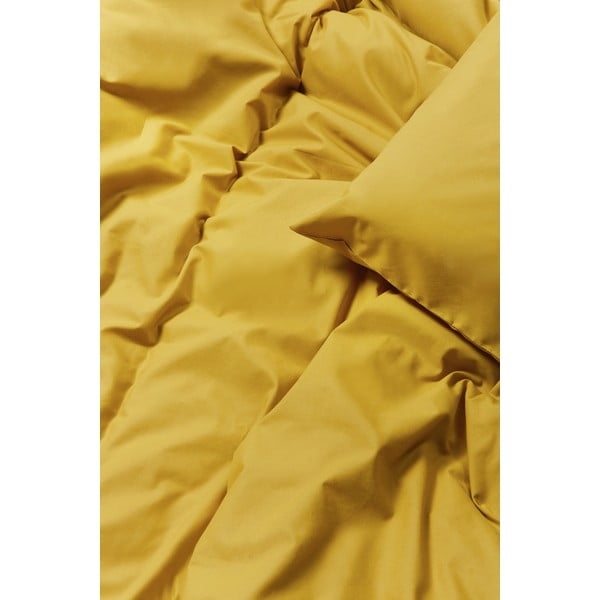 Lenjerie pentru pat dublu din bumbac Bonami Selection, 200 x 220 cm, galben muștar-image-1