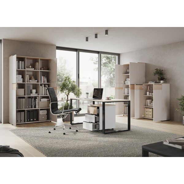 Birou cu aspect de lemn de stejar 80x160 cm Oviedo – Germania-image-1