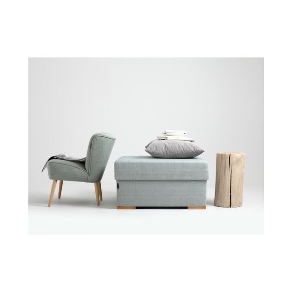 Taburet Custom Form Atlantica, albastru deschis-image-1