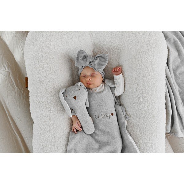 Jucărie zornăitoare gri Rabbit – Malomi Kids-image-2