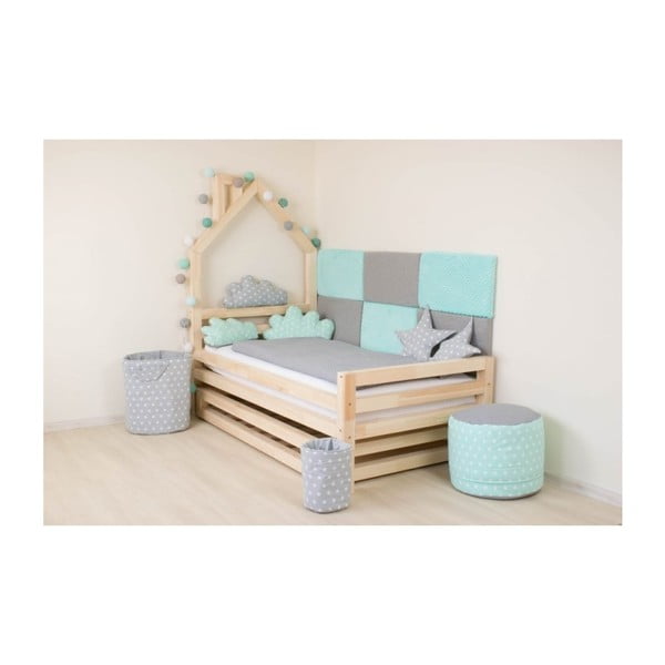 Set 4 picioare înălțătoare din lemn de molid natural pentru patul Benlemi, înălțime 20 cm-image-2