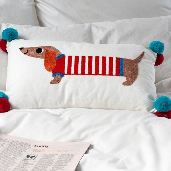Pernă pentru copii din amestec de bumbac 50x33 cm Sausage Dog – Rex London-image-1
