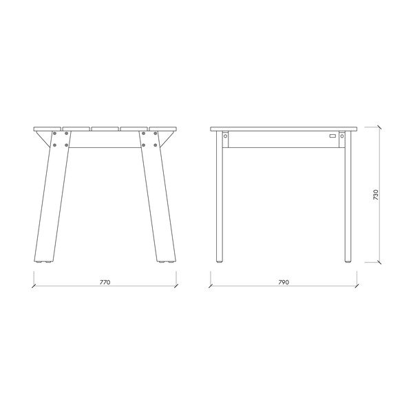 Masă  de grădină din lemn de pin 77x79 cm Navo – noo.ma-image-4