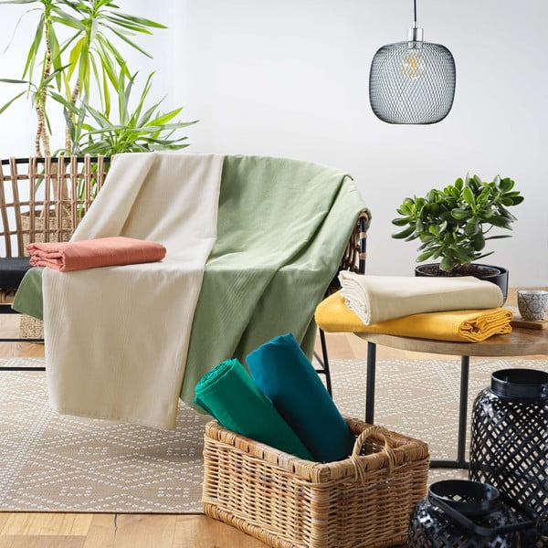 Cuvertură verde 220x240 cm Lucile – douceur d'intérieur-image-4