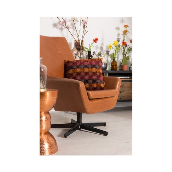 Pernă Dutchbone Ottava, 45 x 45 cm, roşu - portocaliu-image-3