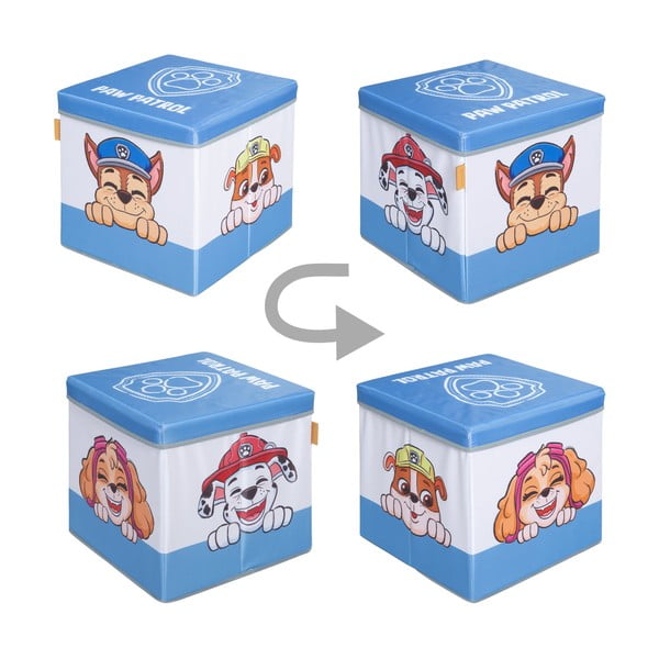 Organizator de jucării pentru copii din material textil 30x30x30 cm Paw Patrol – Roba-image-1