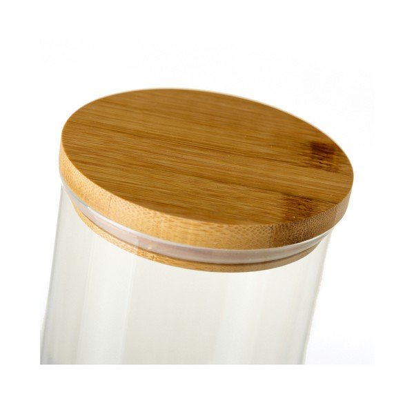 Recipient din sticlă și capac din bambus Casa Selección,  1,4 l-image-1