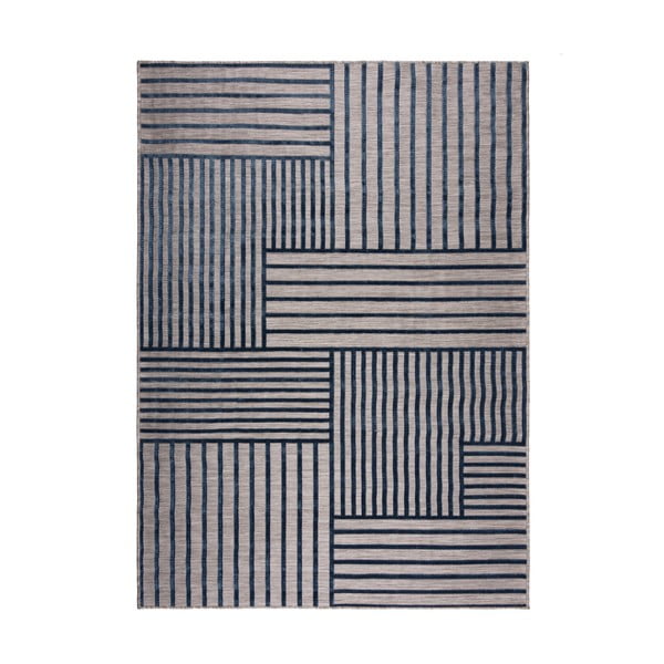Covor pentru exterior și interior albastru închis 120x170 cm Vigo Blocks – Flair Rugs