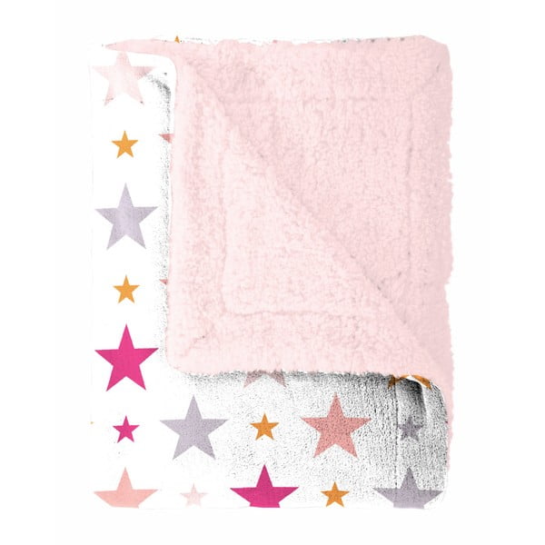 Pled copii Mistral Home Starry pink, stele roz 130x170 cm