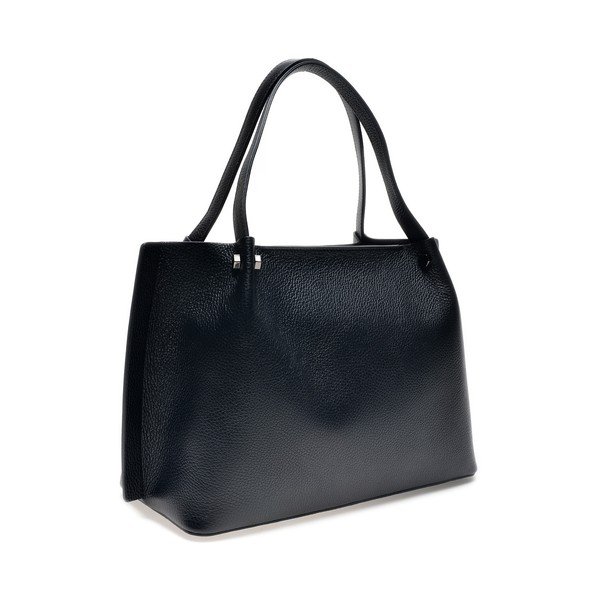 Geantă din piele Luisa Vannini, negru-image-4