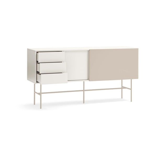 Comodă joasă cu ușă glisantă bej-crem 180x91 cm Nube – Teulat-image-4