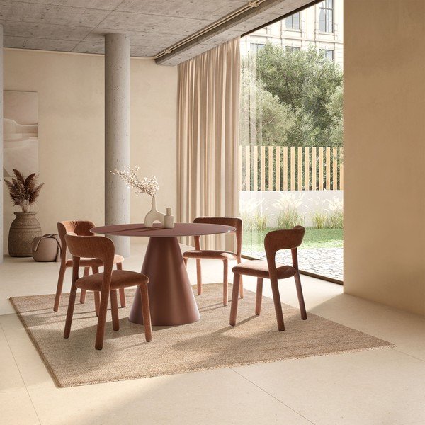 Scaun de living teracotă tapițat Lilia – MOME-image-2