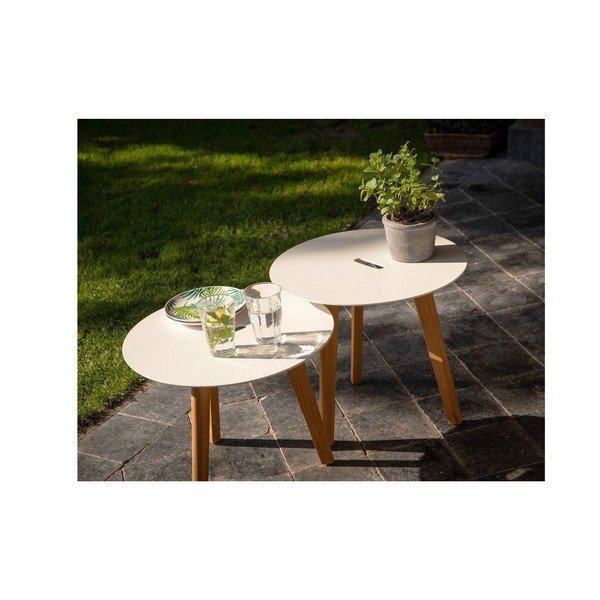 Mese auxiliare de grădină 2 buc. rotunde ø 50 cm Laura – Exotan-image-1