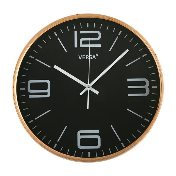 Ceas de perete VERSA, Ø 30 cm, negru