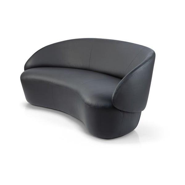 Canapea cu tapițerie din piele EMKO Naïve, 214 cm, negru-image-2