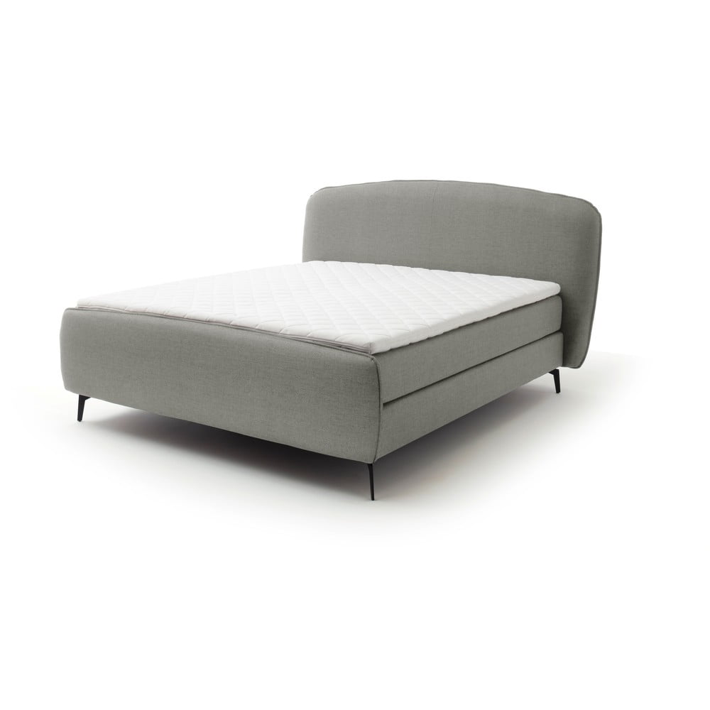 Pat boxspring gri deschis 180x200 cm Imola – Meise Möbel