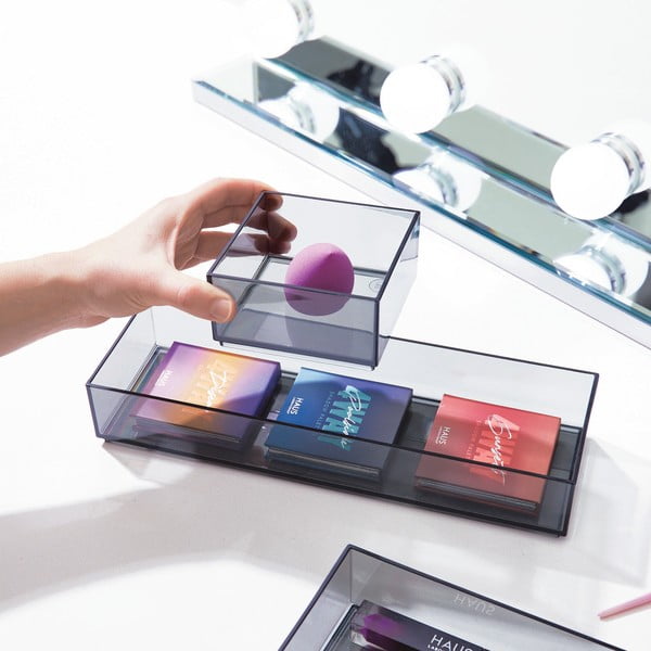 Organizator de baie negru mat pentru cosmetice din plastic reciclat – iDesign-image-2