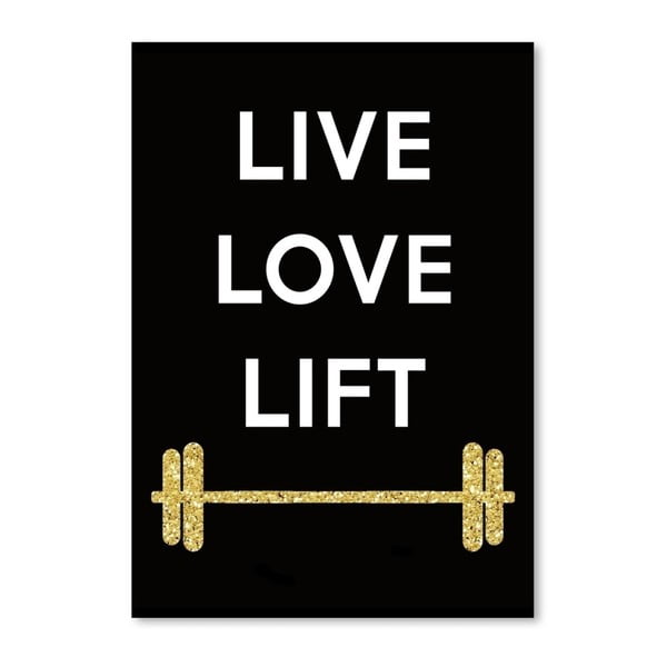 Poster Americanflat Live Love Lift, 30 x 42 cm