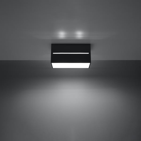 Plafonieră neagră cu abajur din metal 10x20 cm Lorum – Nice Lamps