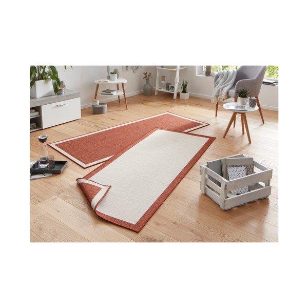 Covor adecvat pentru exterior NORTHRUGS Panama, 80 x 250 cm, roșu - crem-image-4