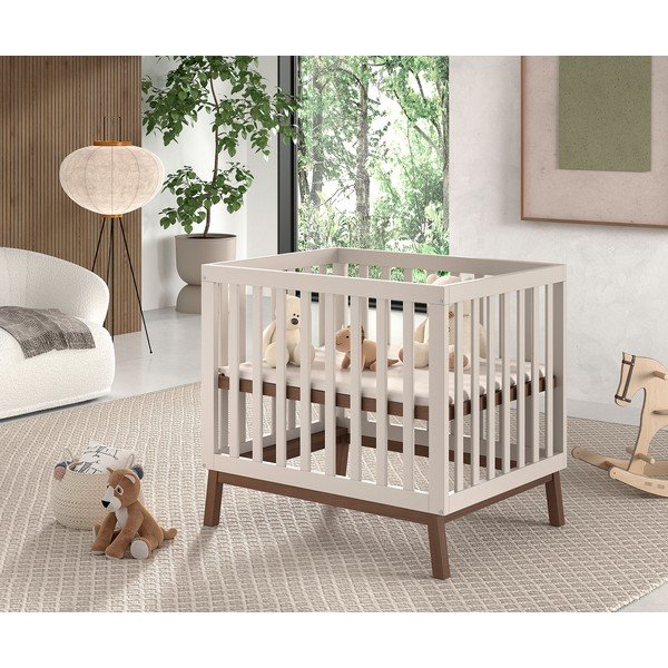 Țarc pentru copii bej din lemn de pin 95x75 cm Sezane – Vipack-image-1