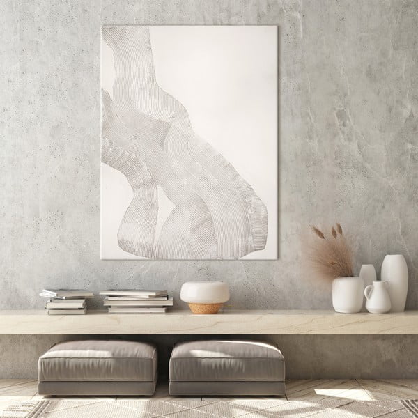 Tablou pictat manual 90x120 cm White Sculpture - Malerifabrikken-image-1
