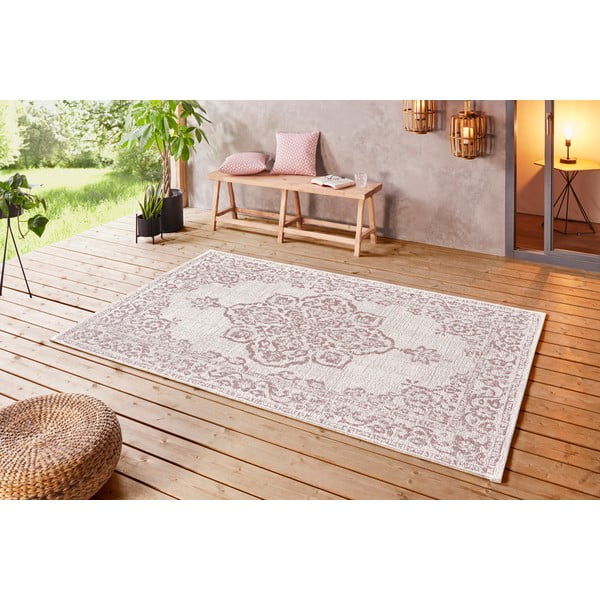 Covor de exterior NORTHRUGS Tilos, 120 x 170 cm, crem - roșu-image-1