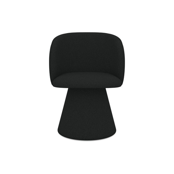 Scaun de sufragerie negru tapițat Maia – Makamii-image-1