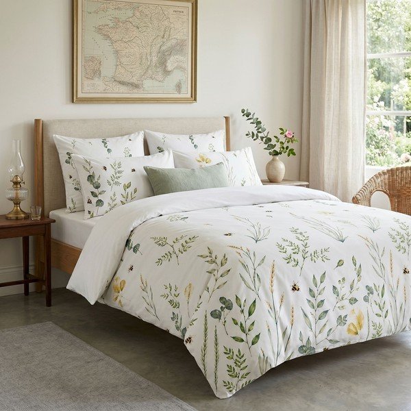 Lenjerie de pat albă pentru pat dublu 200x200 cm Gardenia – Mijolnir-image-1