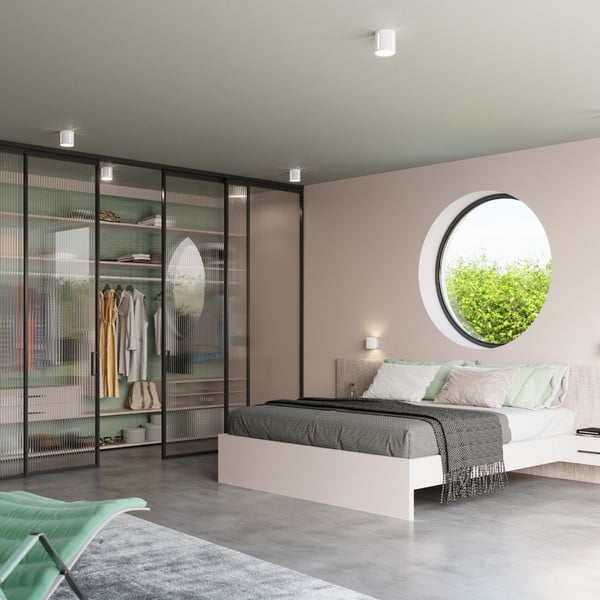 Plafonieră albă cu abajur din metal Vulco – Sollux-image-1