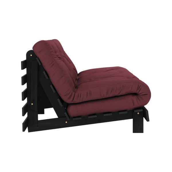 Canapea burgundy extensibilă 160 cm Roots Black Night – Karup Design-image-4