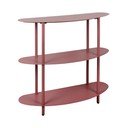 Etajeră burgundy din metal 90x82x28 cm Riqueza – Leitmotiv