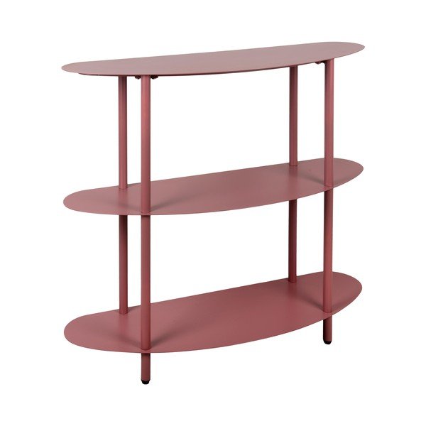 Etajeră burgundy din metal 90x82x28 cm Riqueza – Leitmotiv