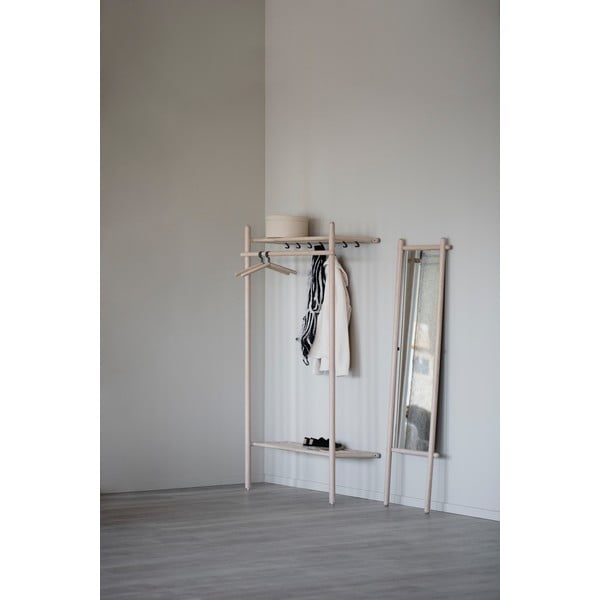 Set pentru hol în culoare naturală din lemn masiv de stejar Milford - Rowico-image-4