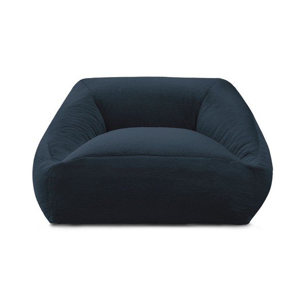 Fotoliu bean bag albastru închis cu tapițerie din blană artificială Lilibet – Bobochic Paris-image-2