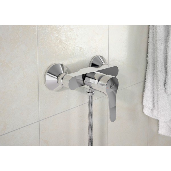Baterie argintiu-lucios pentru duș/cu montare pe perete Alpha – Ideal Standard-image-1