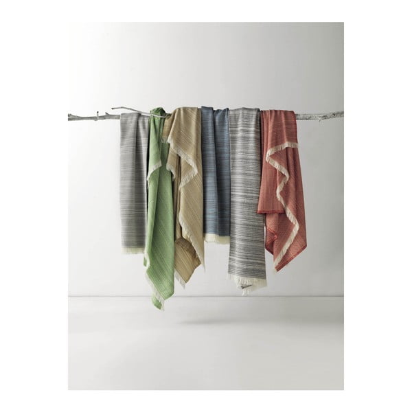 Pled din amestec de bumbac Euromant Toscana, 140 x 180 cm, gri-image-1