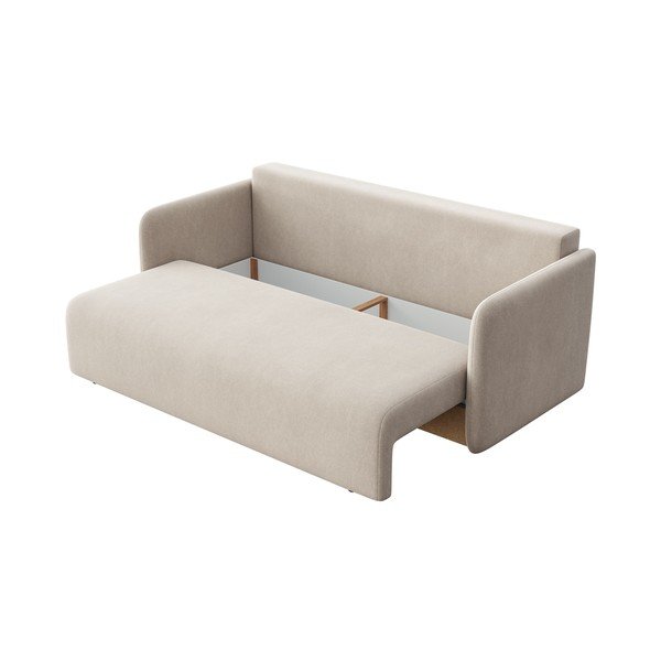 Canapea bej extensibilă cu tapițerie din catifea 220 cm Chaum – Rodier-image-3