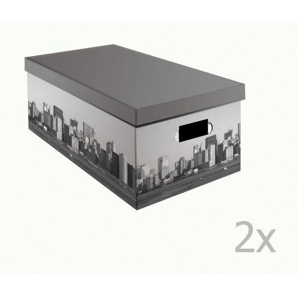 Set 2 cutii pentru depozitare Compactor NewYork, lățime 52 cm