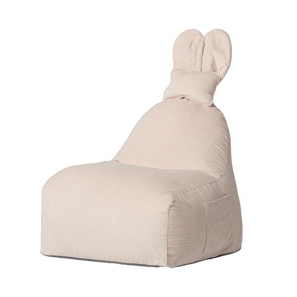 Fotoliu puf pentru copii bej Funny Bunny – The Brooklyn Kids