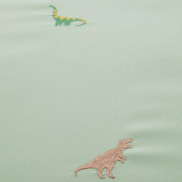 Lenjerie de pat pentru copii verde din microfibră pentru pat dublu 200x200 cm Embroidered Dinosaur – Catherine Lansfield-image-4