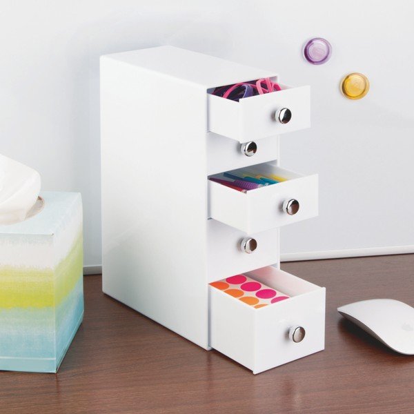 Dulăpior de depozitare cu sertare InterDesign Drawers Tower, înălțime 25,5 cm -image-1