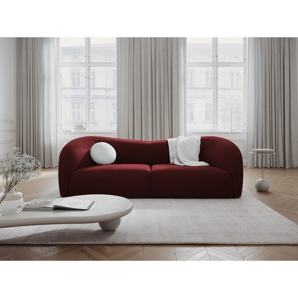 Canapea burgundy cu tapițerie din catifea 237 cm Santi – Interieurs 86-image-1