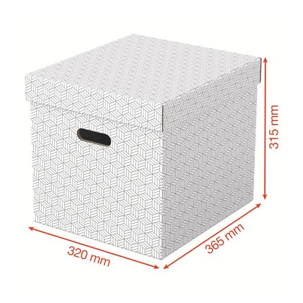 Set 3 cutii depozitare Esselte Home, 32 x 36,5 cm, alb-image-2