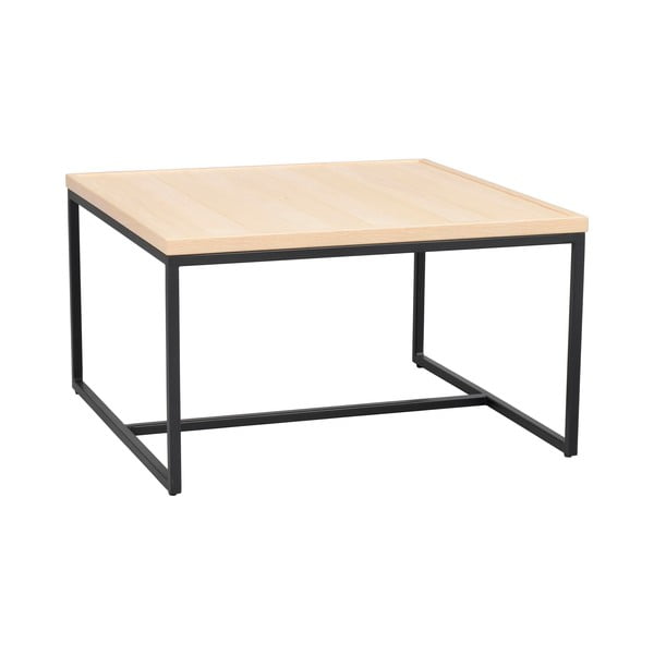 Măsuță de cafea natural  cu blat din lemn de stejar ø 70 cm Deerfield – Rowico-image-2