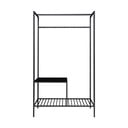 Dulap multifuncțional cu 2 rafturi House Nordic Vita, 170 x 101 cm, negru