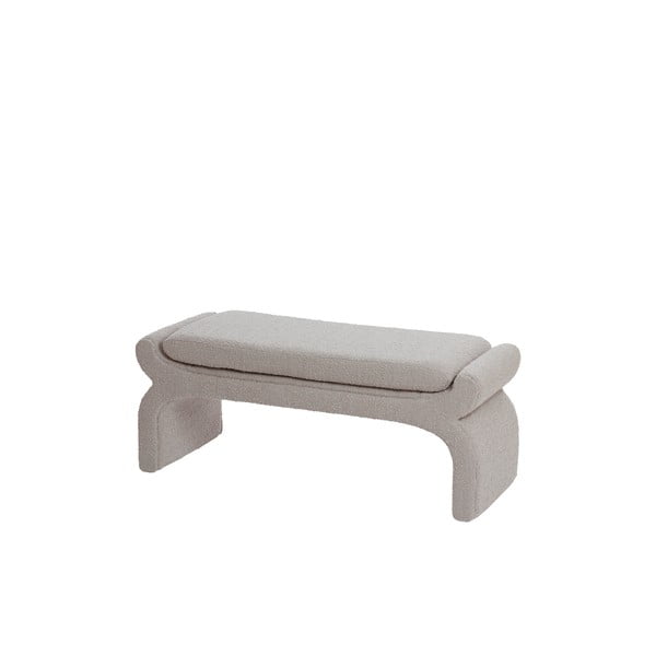 Bancă bej cu tapițerie din țesătură bouclé Nafya – Light & Living-image-2