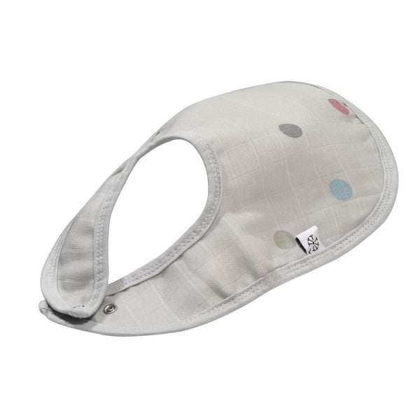Bavețică din muselină Kindsgut Dots, gri-image-4