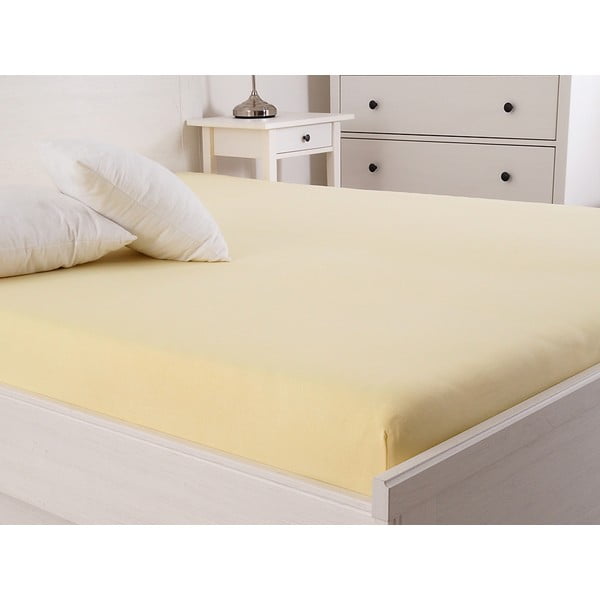 Cearceaf galben cu elastic 140x200 cm – B.E.S.-image-1